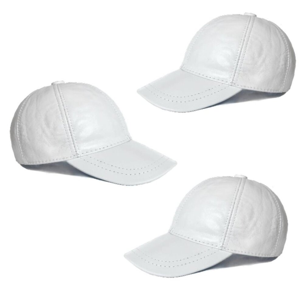 3 Pack Real Sheepskin Leather Cap